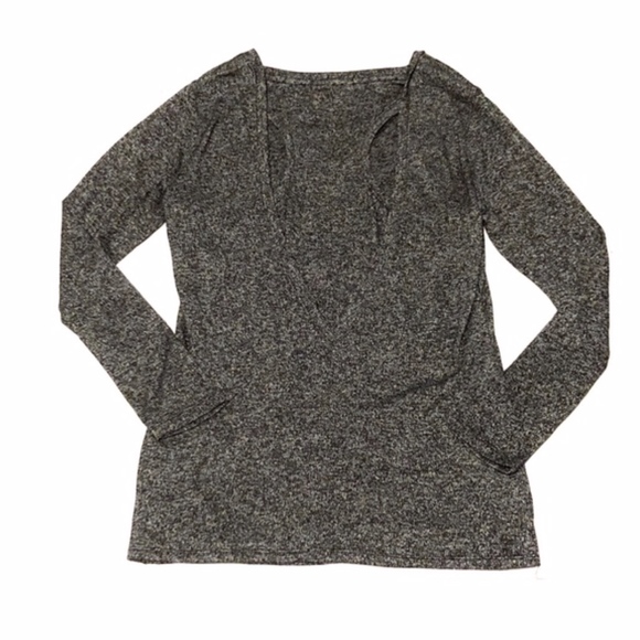 Athleta - Heathered Gray Cutout Sweater - Picture 4 of 6